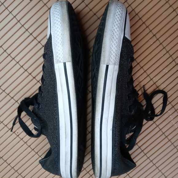 Converse All Stars black leather high tops fashion sneakers. Men's 7. Wo… - Picture 11 of 12